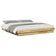 Рамка за легло без матрак Дъб от масивна дървесина