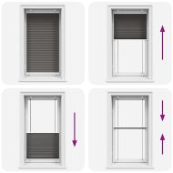 Плисирана щора черна 75x100 cm Ширина на плата 74,4 cm