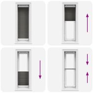 Плисирана щора черна 40x100 cm Ширина на плата 39,4 cm