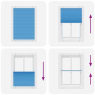 Плисирана щора Синя 100x150 cm Ширина на плата 99,4 cm