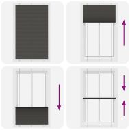 Плисирана щора черна 115x200 cm Ширина на плата 114,4 cm