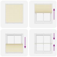 Плисирана щора Cream 115x150 cm Ширина на плата 114,4 cm