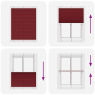 Плисирана щора Бордо червено 105x150 cm Ширина на плата 104,4cm