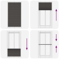Плисирана щора черна 105x200 cm Ширина на плата 104,4 cm