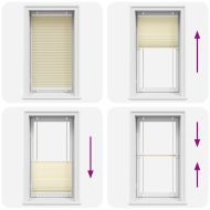 Плисирана щора Cream 70x150 cm Ширина на плата 69,4 cm