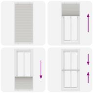 Плисирана щора Светло сиво 90x200 cm Ширина на плата 89,4 cm