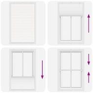 Плисирана щора Бяла 120x200 cm Ширина на плата 119,4 cm