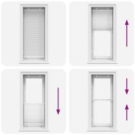 Плисирана щора Бяла 55x150 cm Ширина на плата 54,4 cm Полиестер