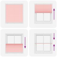 Плисирана щора Розово 120x150 cm Ширина на плата 119,4 cm