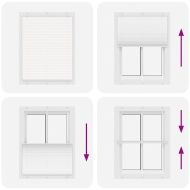 Плисирана щора Бяла 110x100 cm Ширина на плата 109,4 cm