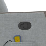 Изправящ масажен реклайнер стол, светлосив, текстил