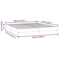 Box Spring Легло без матрак Тъмно синьо 200x210 cm Кадифе