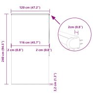 Ролетна щора за душ с касета 120x240 см Ширина на плата 116 см