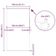 Ролетна щора за душ с касета 130x240 см Ширина на плата 126 см