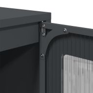 Висок шкаф, антрацит, 68x39x111,5 см, стомана