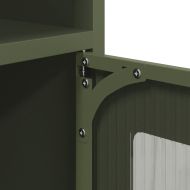 Бюфет, маслиненозелен, 100,5x39x107см, студеновалцувана стомана