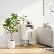 Нощно шкафче бяло 36x39x78 cm Студено валцувана стомана