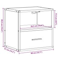 Стенно нощно шкафче Sonoma Oak 40x31x39,5 cm