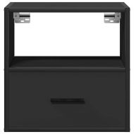 Стенно нощно шкафче черно 40x31x39,5 cm