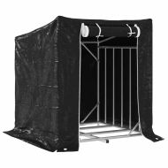 vidaxL Стойка за дърва за огрев с дъждобран, 101x61x110,5 см