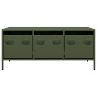 Маса за кафе, зелена, 101,5x50x43,5см, студеновалцувана стомана