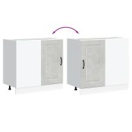 Кухненски шкаф, "Kalmar", бетонно сив, инженерно дърво