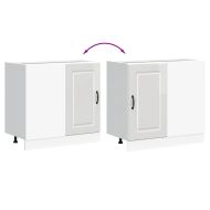 Кухненски шкаф "Kalmar" с висок гланц, бяло, инженерно дърво