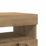 Комплект от 2 части за телевизора с LED осветление Дъб Artisan