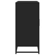 Сайдборд, черен, 92x35x76 см, инженерно дърво