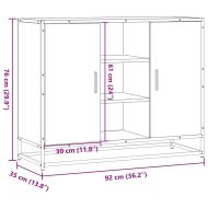 Бюфет Сонома Дъб 92x35x76 cm Инженерна дървесина