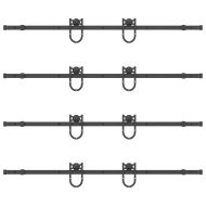 Комплект механизъм за плъзгаща врата, 366 см, стомана, черен