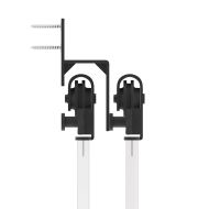 Комплект механизъм за плъзгаща врата, 183 см, стомана, черен