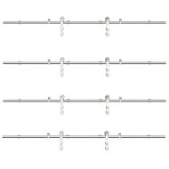 Механизъм за плъзгаща врата 366 см неръждаема стомана сребрист