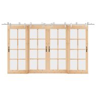 Механизъм за плъзгаща врата 400 см неръждаема стомана сребрист