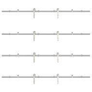 Механизъм за плъзгаща врата 400 см неръждаема стомана сребрист