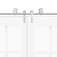 Механизъм за плъзгаща врата 400 см неръждаема стомана сребрист