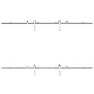 Механизъм за плъзгаща врата 200 см неръждаема стомана сребрист