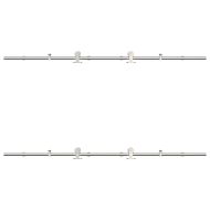 Механизъм за плъзгаща врата 200 см неръждаема стомана сребрист