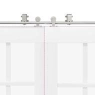 Механизъм за плъзгаща врата 200 см неръждаема стомана сребрист