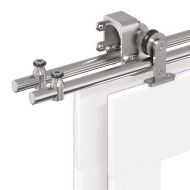 Механизъм за плъзгаща врата 200 см неръждаема стомана сребрист