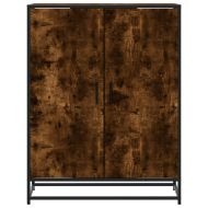 Шкаф за обувки опушен дъб 75x38x97,5cm Обработено дърво и метал