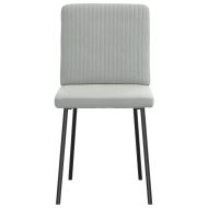 Трапезни столове, 4 бр, светлосиви, кадифе