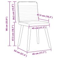 Трапезни столове, 6 бр, облачно сиви, текстил