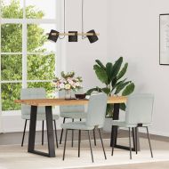 Трапезни столове, 4 бр, светлосиви, кадифе