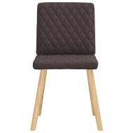 Трапезни столове, 4 бр, тъмнокафяви, текстил