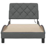 Рамка за легло със светодиод без матрак, 80x200 см, плат