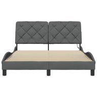 Рамка за легло със светодиод без матрак, 120x200 см, плат