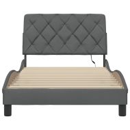 Рамка за легло със светодиод без матрак, 100x200 см, плат