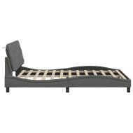 Рамка за легло със светодиод без матрак, 140x200 см, плат