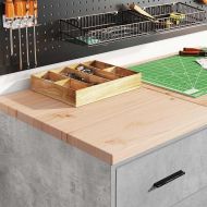 гаражни шкафове, 2 бр, бетонно сиви, инженерно дърво